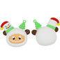 Silicone 3D Focal Beads Christmas Snowman Wearing Red Hat Green Scarf 20Pcs