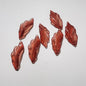 Czech Glass Beads Seaweed Leaf 14x37mm Translucent Green Blue Jasper 100pcs 8