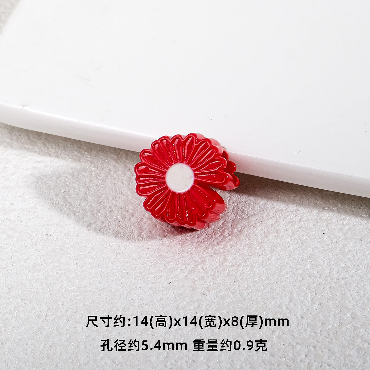 Bright Daisy Acrylic Flower Beads 14mm Round Shape 20pcs 15
