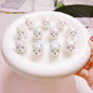 Glossy Dog Sheep Acrylic Beads 25mm Pastel Colors 2pcs 9