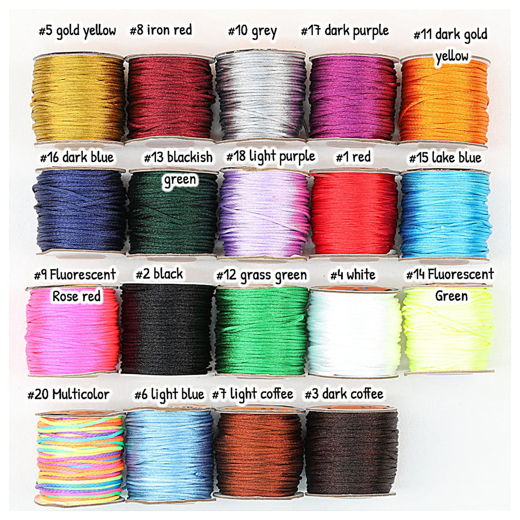 Nylon String Beading Cord 2mm Diameter Gold 38 Yards