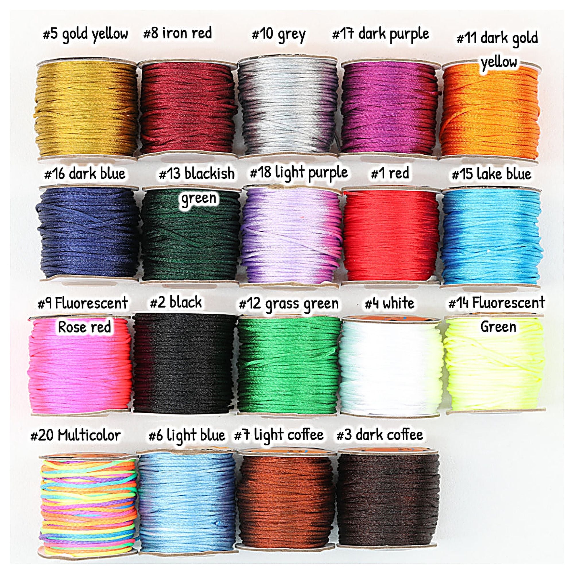 Nylon String Beading Cord 2mm Diameter Gold 38 Yards