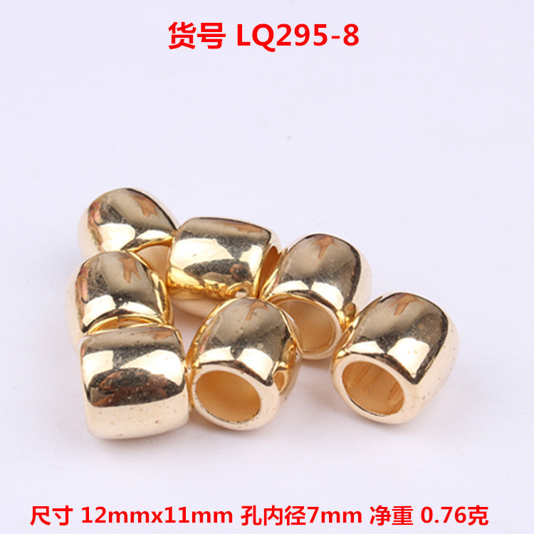 Glossy Metallic CCB Plastic Dreadlock Acrylic Beads 40pcs 13