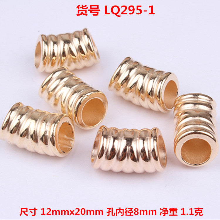 Glossy Metallic CCB Plastic Dreadlock Acrylic Beads 40pcs 6