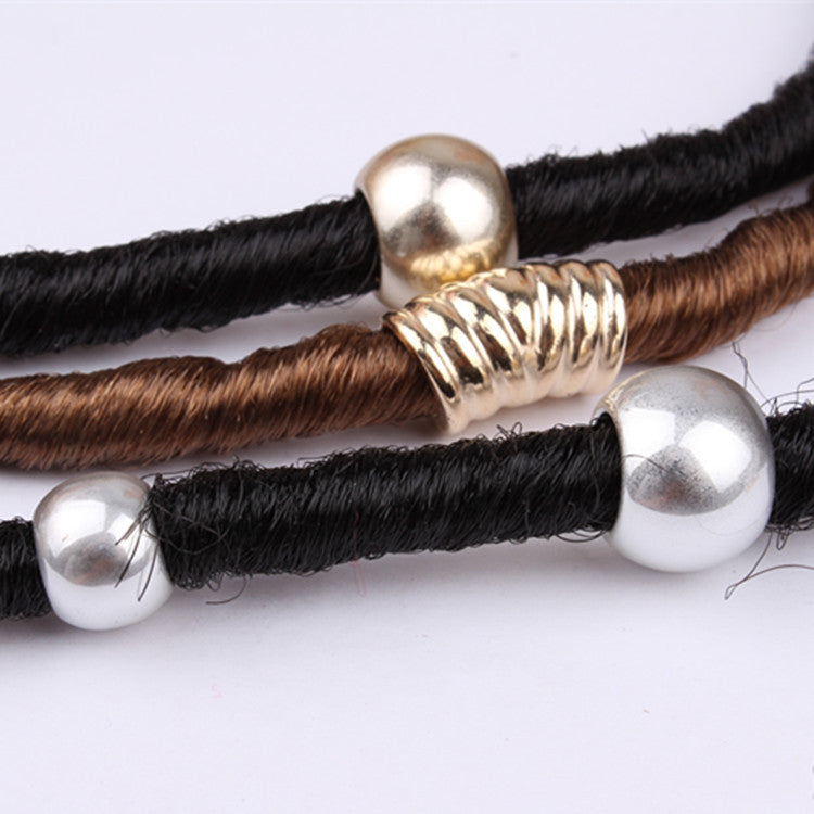 Glossy Metallic CCB Plastic Dreadlock Acrylic Beads 40pcs 2