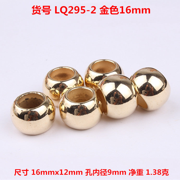 Glossy Metallic CCB Plastic Dreadlock Acrylic Beads 40pcs 7