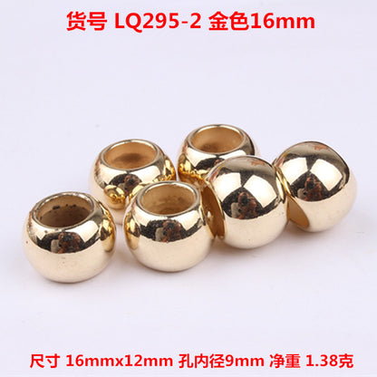 Glossy Metallic CCB Plastic Dreadlock Acrylic Beads 40pcs 7