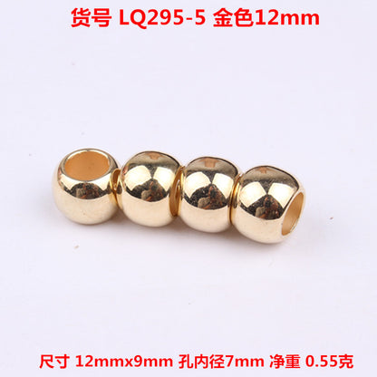 Glossy Metallic CCB Plastic Dreadlock Acrylic Beads 40pcs 10