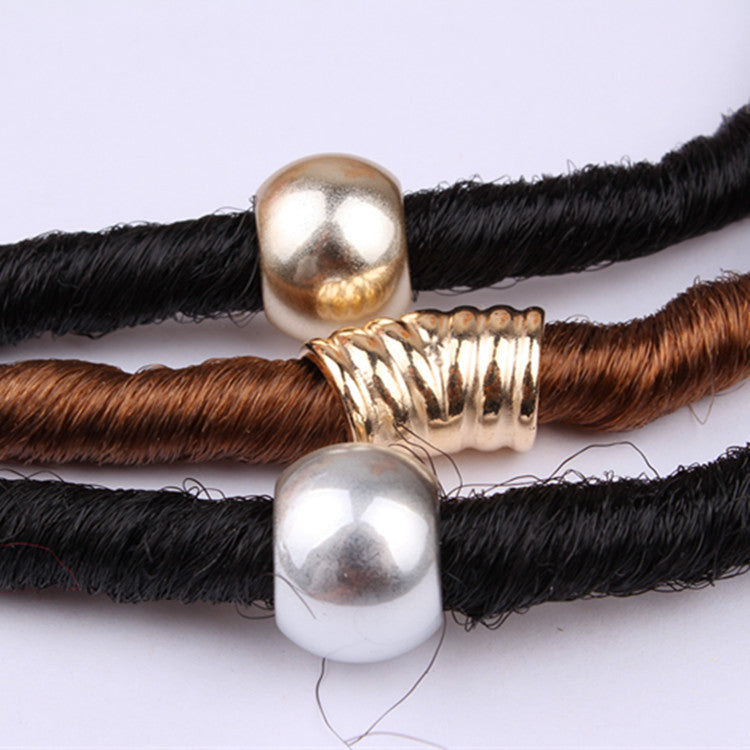 Glossy Metallic CCB Plastic Dreadlock Acrylic Beads 40pcs 3