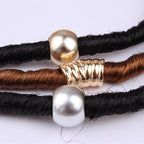 Glossy Metallic CCB Plastic Dreadlock Acrylic Beads 40pcs 3