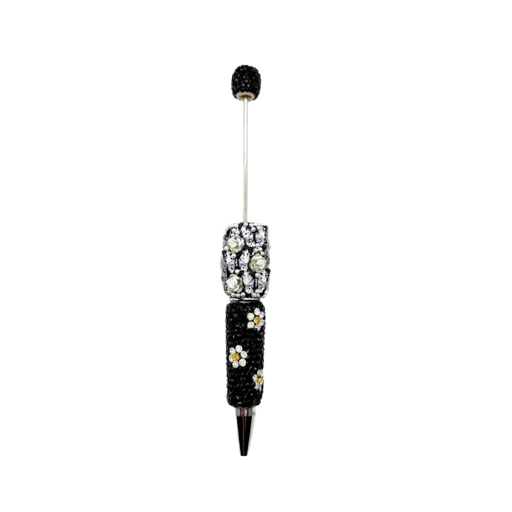 Beadable Pen with Butterfly and Rose Pearls Decorative Handle  5