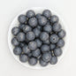 15mm Glitter Silicone Round Beads with 2.5mm Hole 50pcs - Glitter Gray