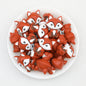 3D Multicolor Sitting Fox Silicone Focal Beads 20Pcs 4
