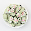  3D Tulip Dwarf  Silicone Focal Beads 20Pcs 2