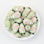 3D Tulip Dwarf  Silicone Focal Beads 20Pcs 2
