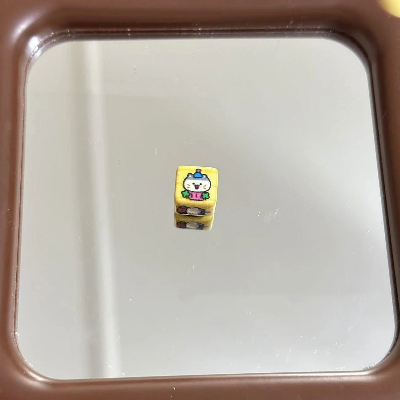 Tulip Cat Acrylic Square Beads 10mm Cute Cartoon Pastel 20pcs 2