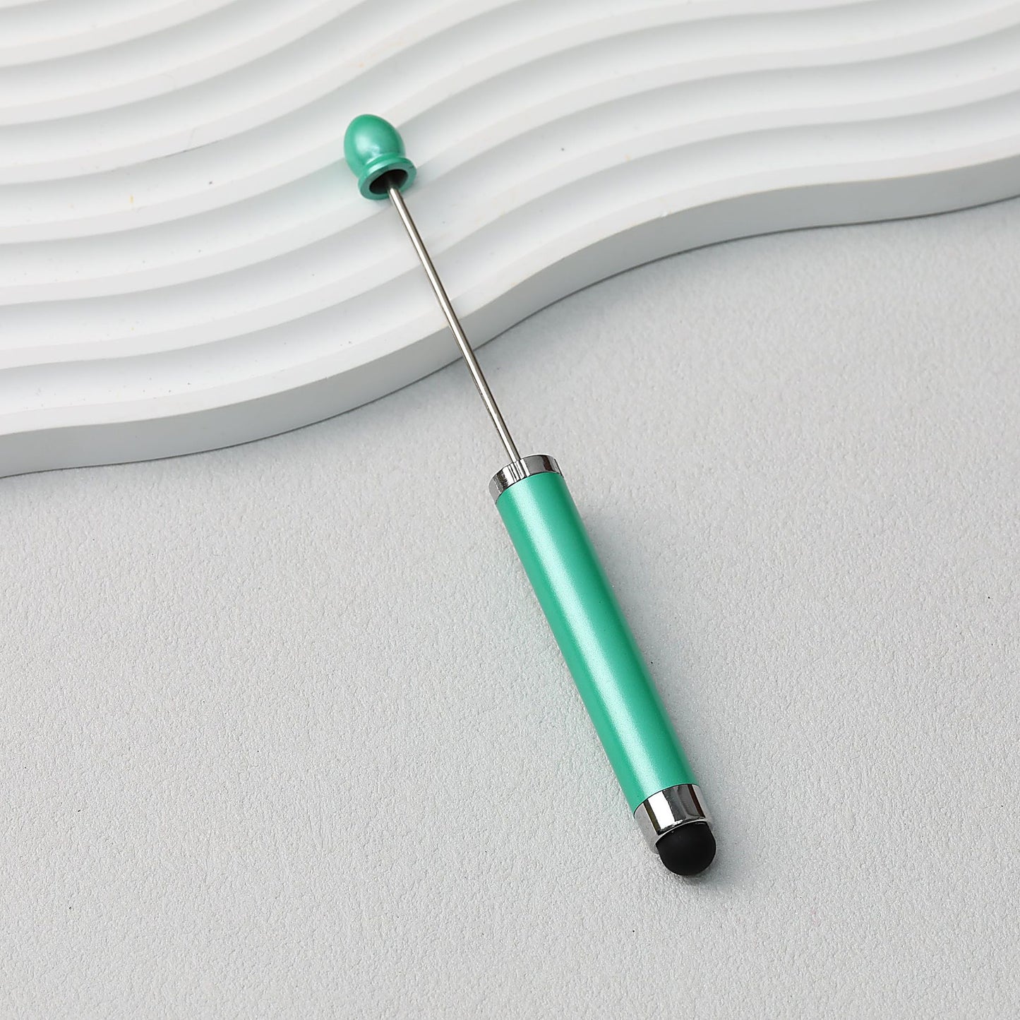 Beadable Stylus Pen Plastic Multi Color 3 in 1 Function - Blue-Green