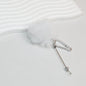 Beadable Ball Top Climbing Buckle Metal Plastic Colorful 14.5cm - White