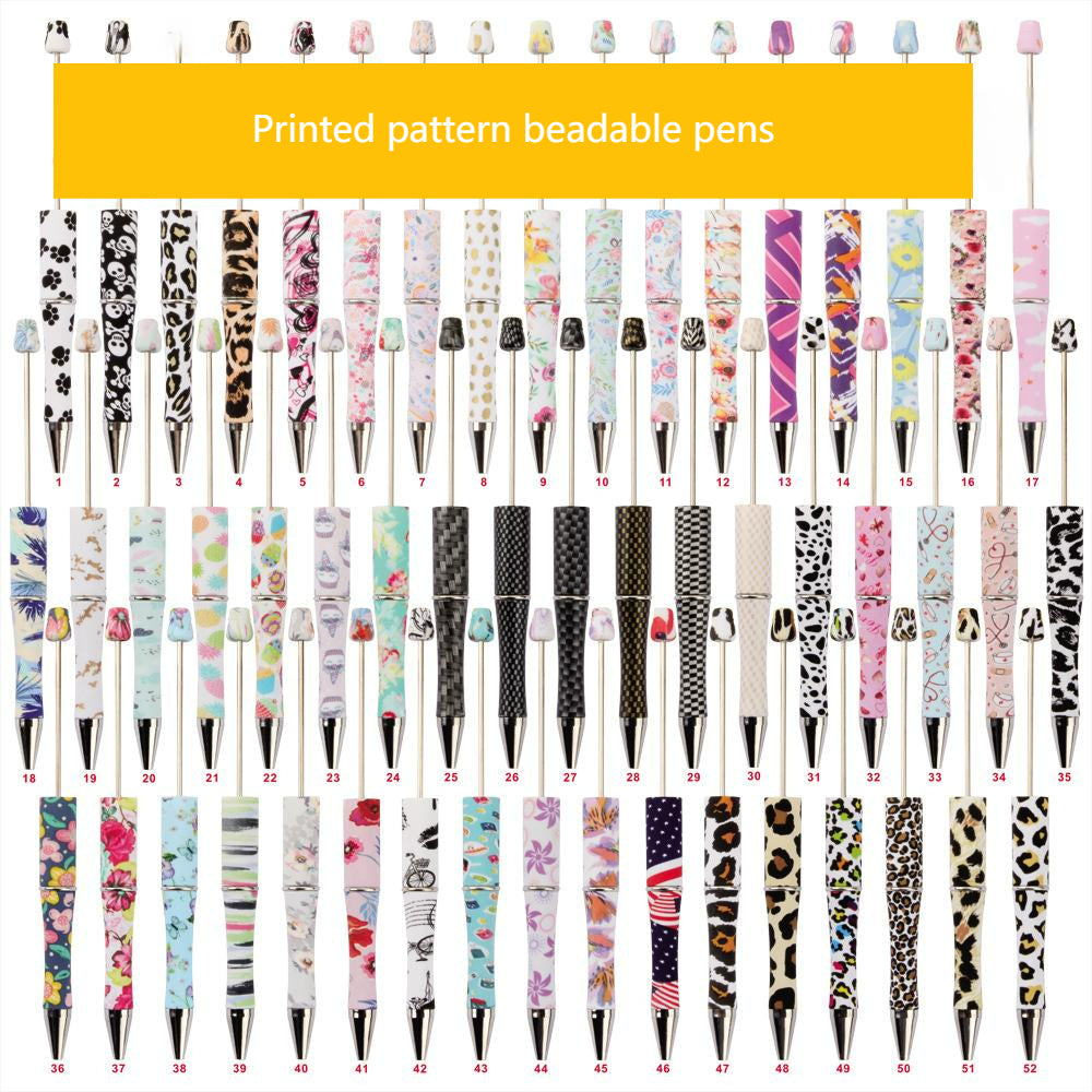 Beadable Pen Printed Pattern Plastic Light Weight