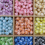 Tiny Heart Embeded Resin Beads 16mm Glossy Mixed Colors 20pcs