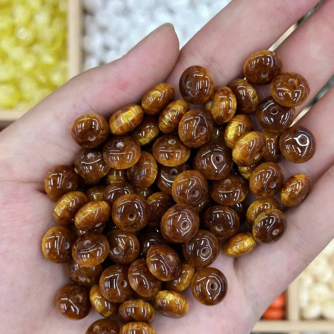 Resin Spacer Beads 10mm Oil Painting Texture 60pcs 4