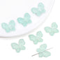 Transparent Frosted Butterfly Acrylic Beads 21x18mm Pastel Colors 20pcs 12