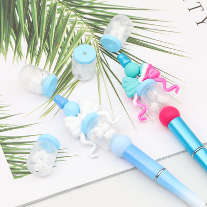 3D Winter Snowman Silicone Focal Beads Carrot Hat Design 20pcs 2