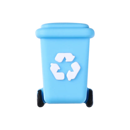 Silicone 3D Focal Beads Sanitation Red Cap Recycling Symbol 16