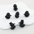3D Black Crow Hat Silicone Focal Beads 20pcs