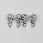 3D Printed Bow Shape Silicone Beads Colorful Pattern 10pcs 23