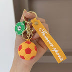 Silicone Sports Ball Keychain Colorful World Cup Soccer Theme 2