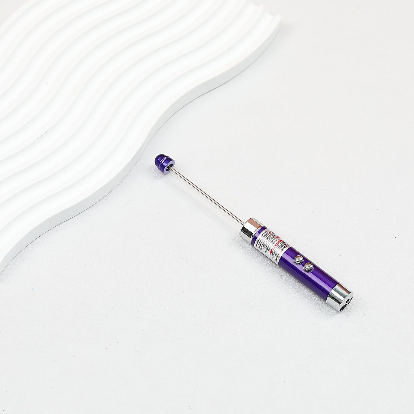 Beadable LED Flashlight Aluminum Alloy Laser Infrared Banknote Verification - 6-Purple