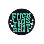 Silicone Focal Beads Fuck This Shit Retro Text with Stars 20pcs 2