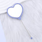 Beadable Plastic Mirrors Handheld Heart-shaped