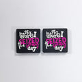 Silicone Focal Beads Rose Red Letters Bold Text 20pcs