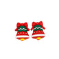 Silicone 3D Focal Beads Christmas Bow Bell Color Shifting 20pcs