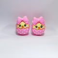 Silicone 3D Focal Beads Easter Pink Bow Chick Polka Dotted Eggshell 20pcs