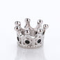 Copper Crown Spacer Beads 10.8x7.2mm Inlaid with Zircon 10pcs 8
