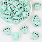 Mint Green 3D Monster Silicone Focal Beads 20pcs