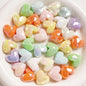 Faceted Heart Acrylic Beads 17.5mm Pastel Vibrant Mixed 10pcs 11