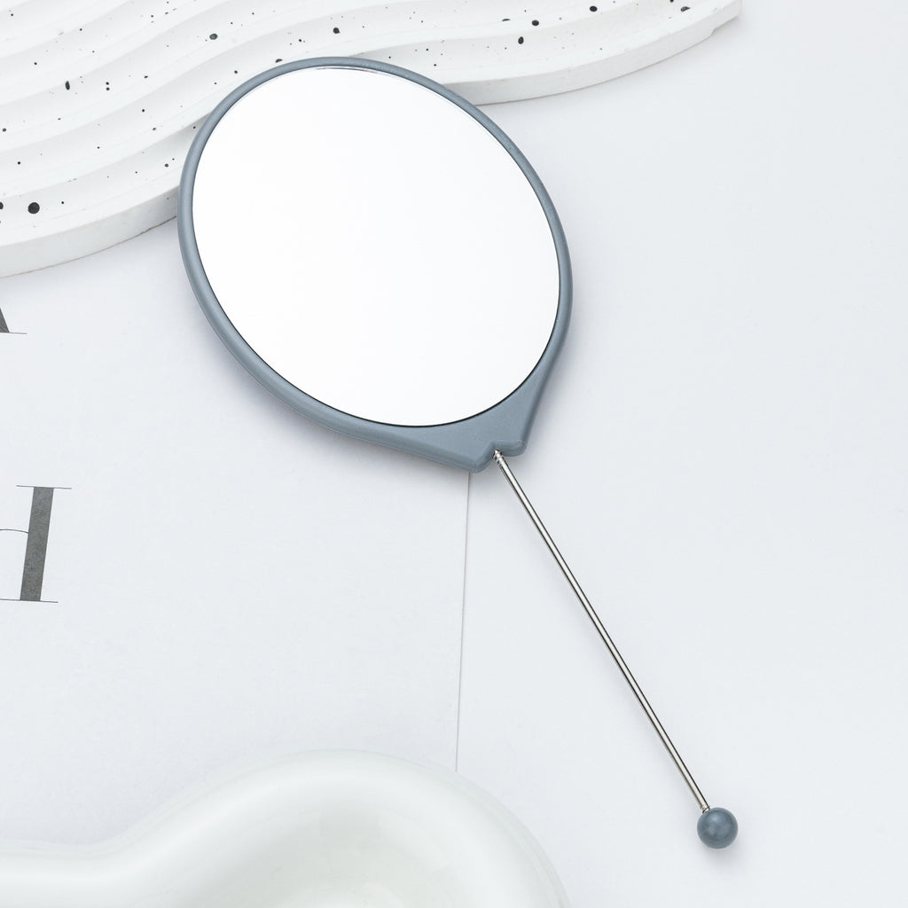 Beadable Plastic Mirror Handheld Oval