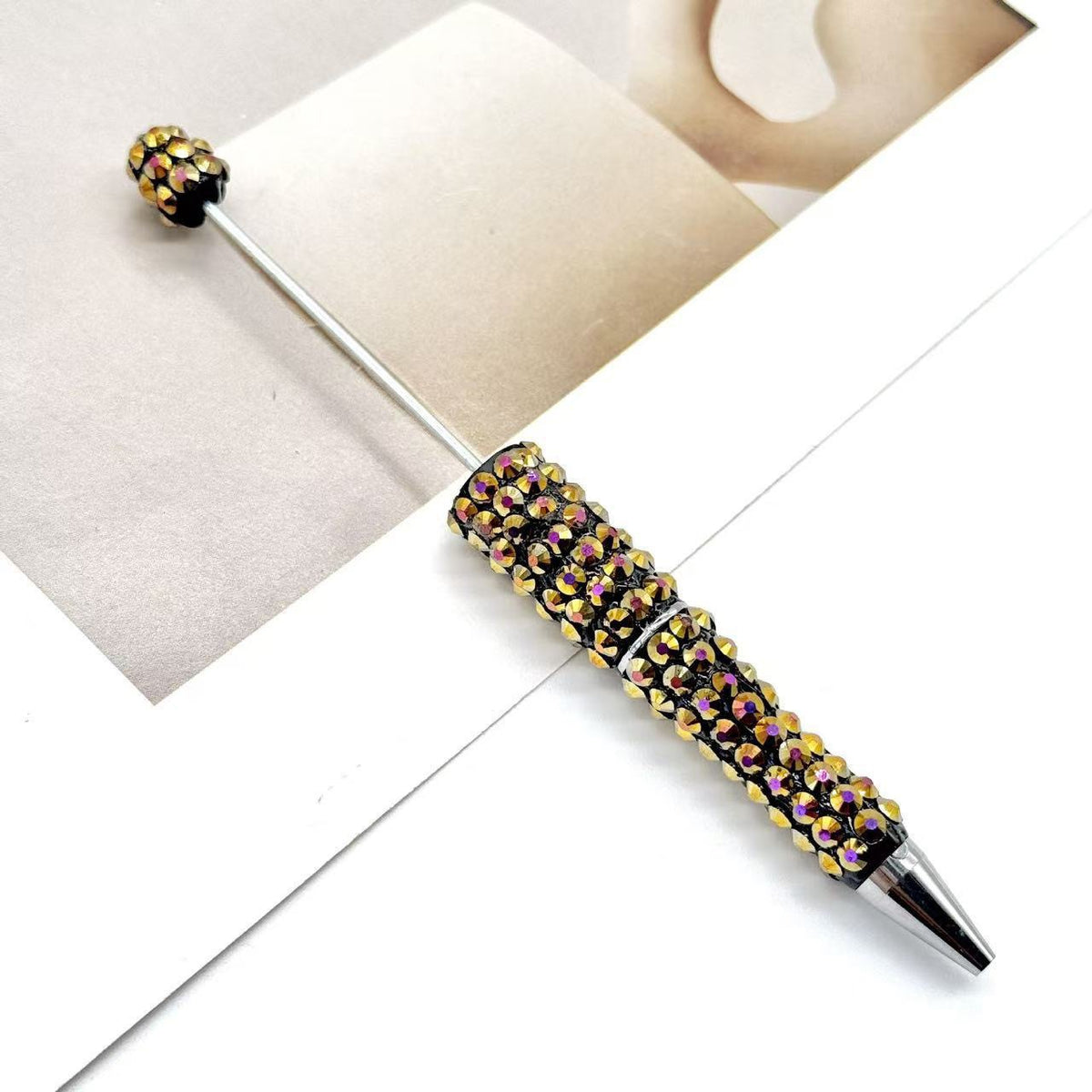 Creative DIY Full Coverage Pearl Rhinestones Beadable Pen 7