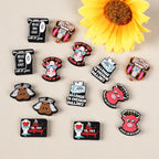 Silicone Focal Beads Fun Text Playful Quotes Cartoon Style 20pcs