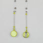 Beadable Badge Reels Retractable ID Keychain Clip - Transparent yellow