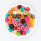 Sugar Resin Round Spacer Beads Colorful Jelly 12mm 100pcs - Random Color