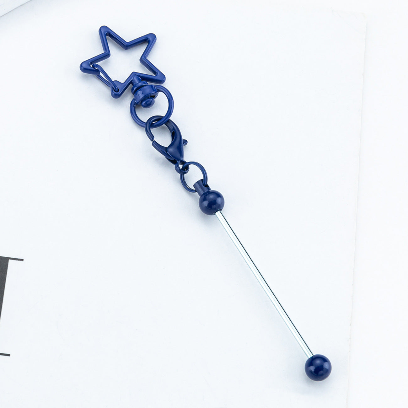 Beadable Metal Keychains Star-shaped