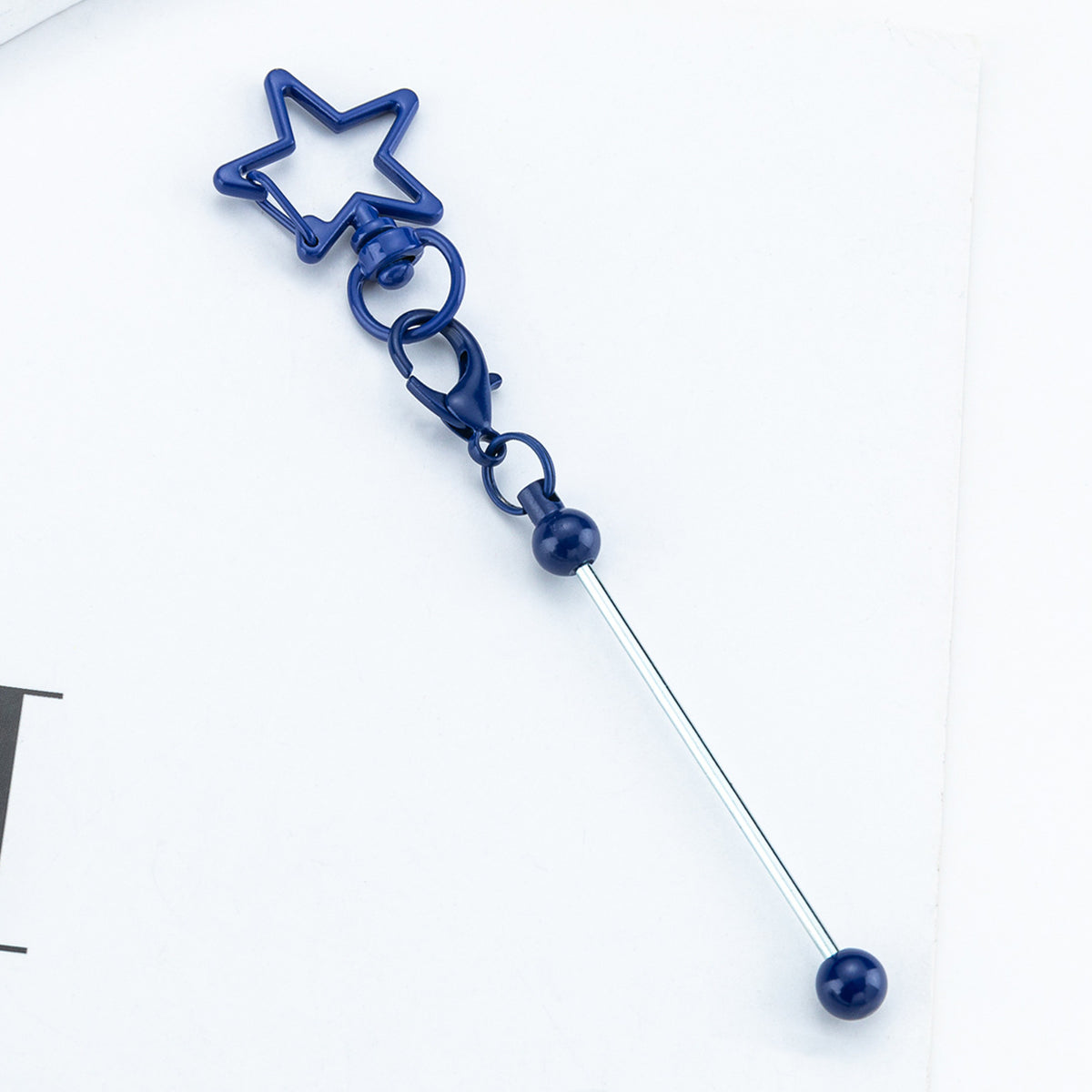 Beadable Metal Keychains Star-shaped