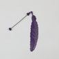 Beadable Feather Bookmarks Metal Colorful Detailed 13g - Deep purple