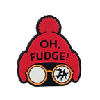 Silicone Focal Beads Christmas Oh Fudge Pom-Pom Hat Text 20pcs