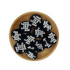 Silicone Focal Beads Your Anxiety Is A Lying Hoe Bold White Text 20pcs 2